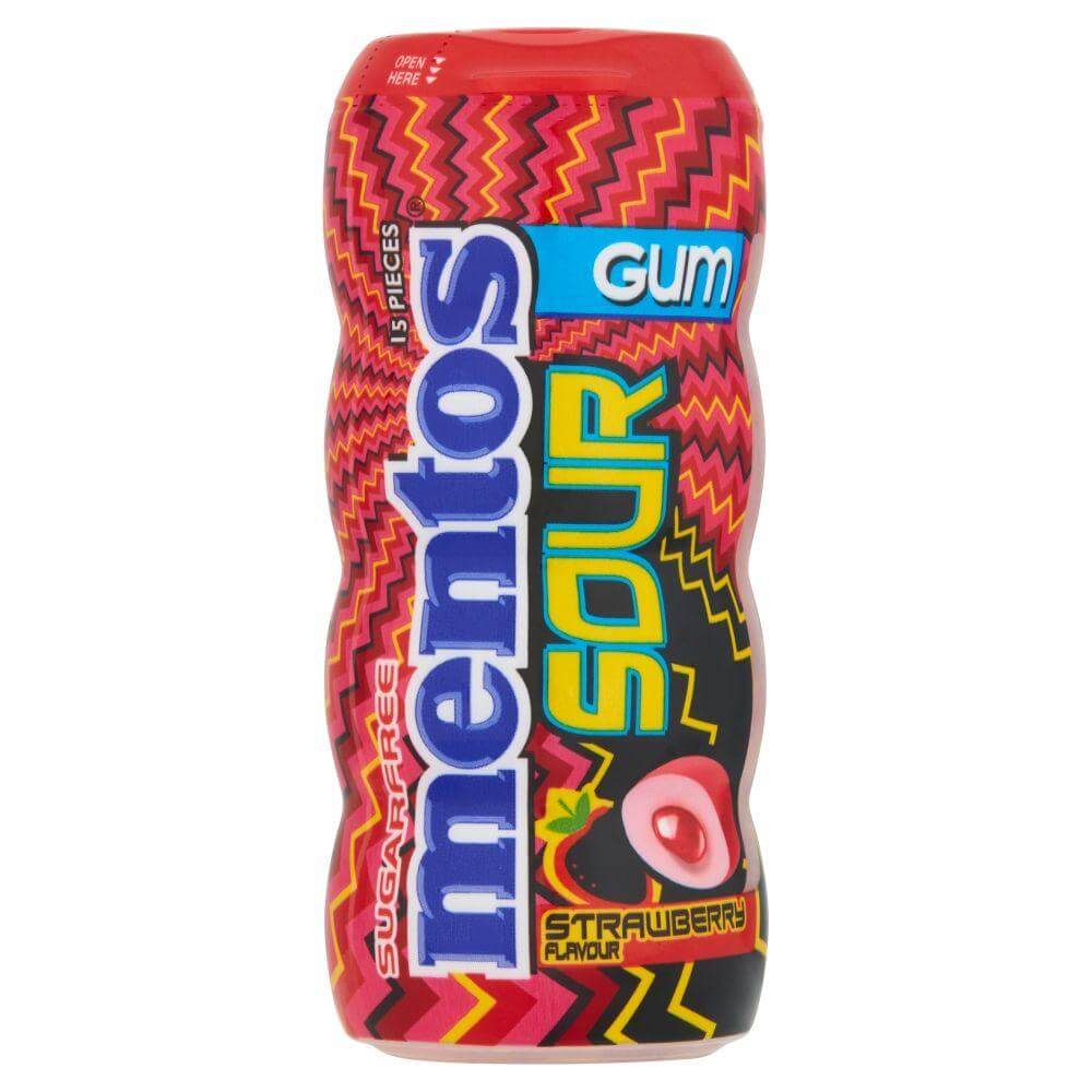 Mentos Sour Strawberry Sugarfree Gum 30g Dollarstoreno 4764